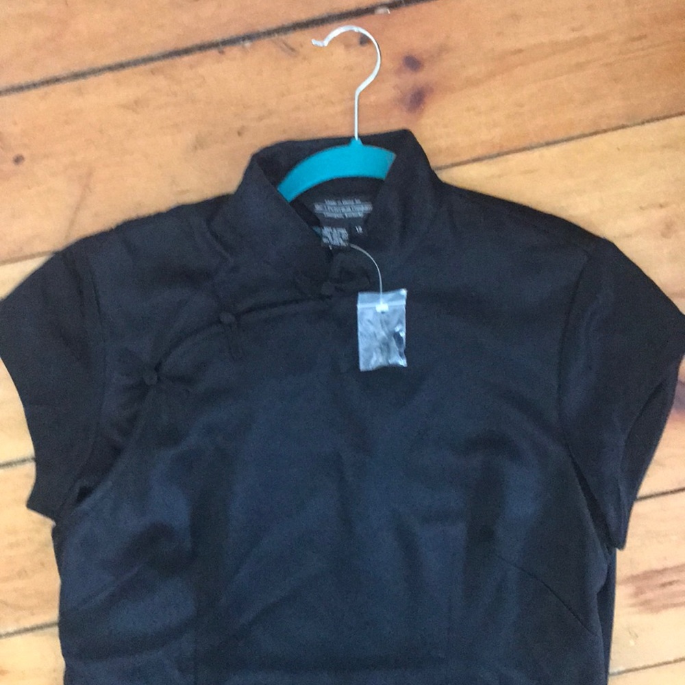 Never been worn black silk Chinese inspired dress